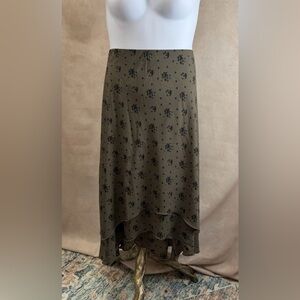 NWT Social Collision Hot Topic Brown & Black Goth Print Skirt Plus Size 2